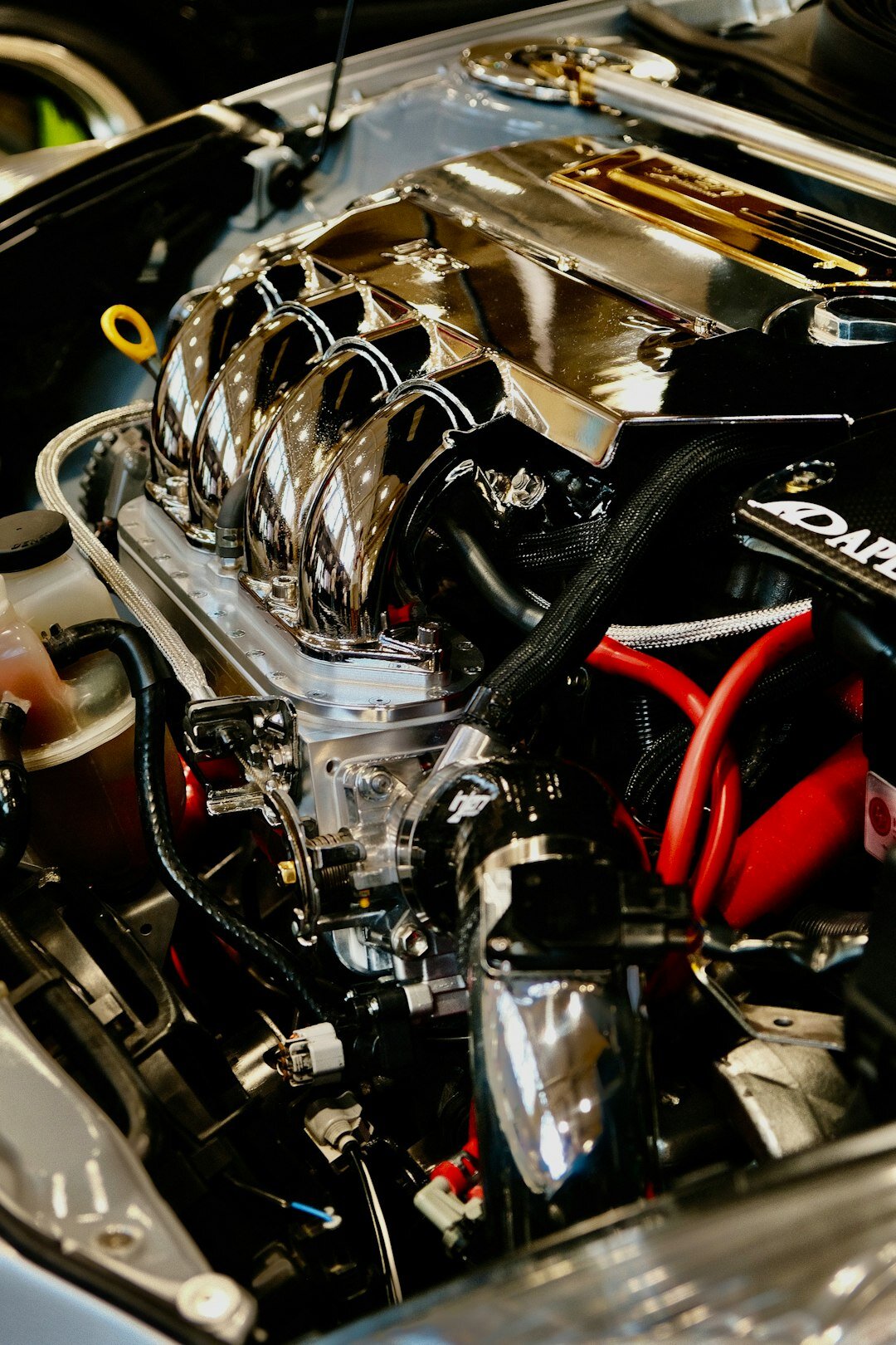 car engine closeup